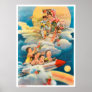Chinese space retro poster propaganda