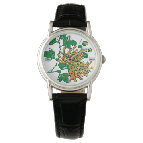 Chinese spider chrysanthemums  _ light orange watch