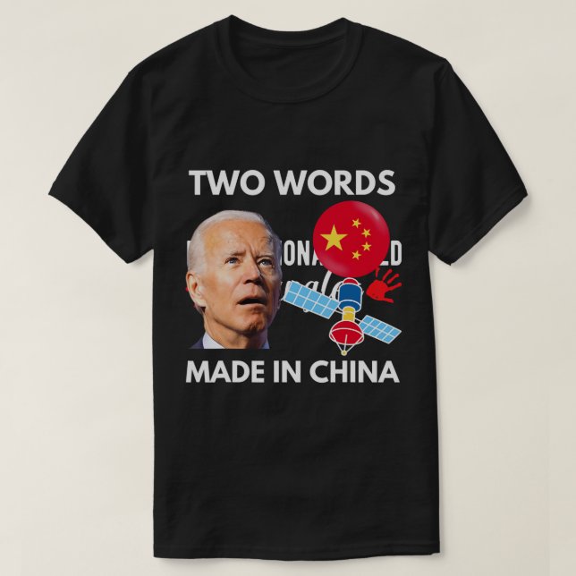 Chinese Spy Balloon Funny Surveillance Joe Biden C T-Shirt (Design Front)