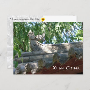 Chinese Stone Dragon, Xi'an, China - postcard