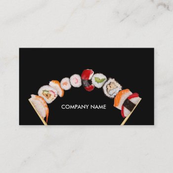 Chinese Stuff / Restaurant / Store Sushi Business Card by paplavskyte at Zazzle