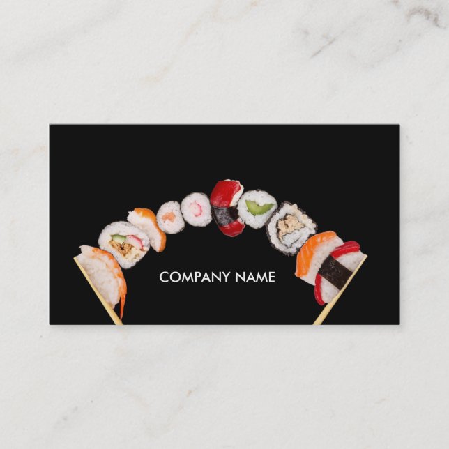 Chinese Stuff / Restaurant / Store Sushi Business Card (Front)