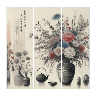 Chinese-style floral arrangement art