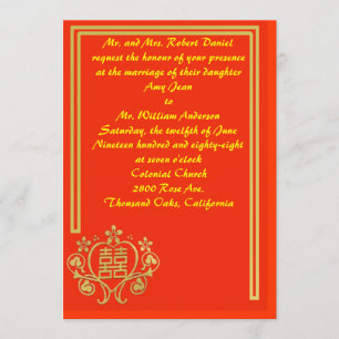 Chinese Style Wedding Invitation