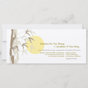 Chinese Sunrise Bamboo Nature Tropical Wedding Invitation