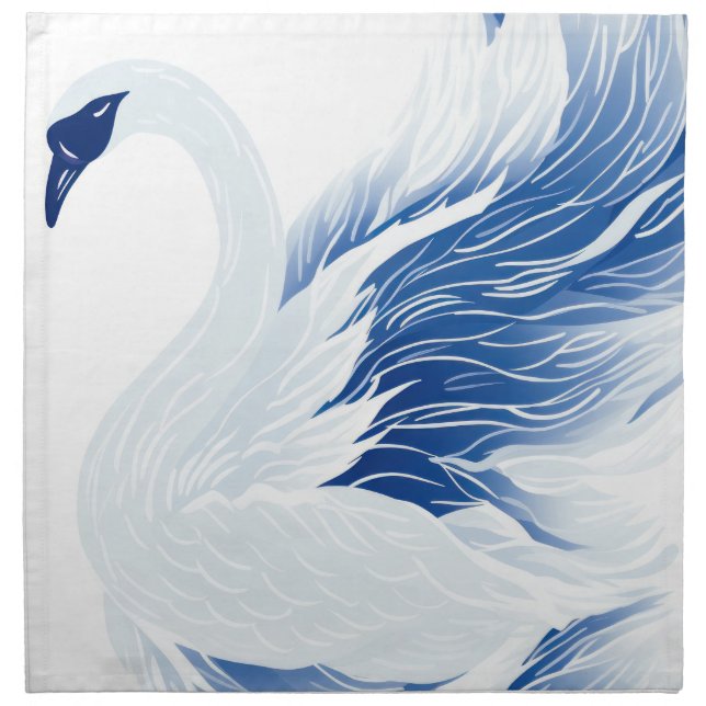 Chinese swan wings pattern cloth napkin (Front)