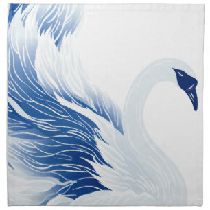 Chinese swan wings pattern (Persnalize) Cloth Napkin