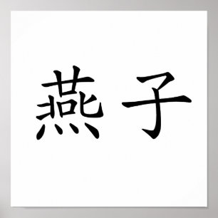 Chinese Symbol for swallow Poster