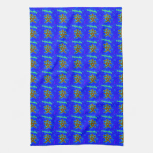 chinese symbol for tranquility blue towel