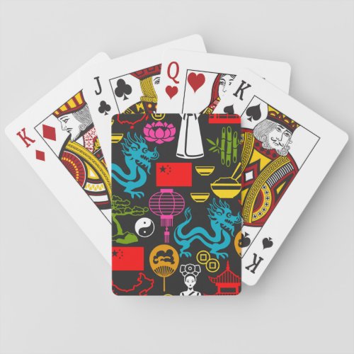 Chinese Symbols Poker Cards