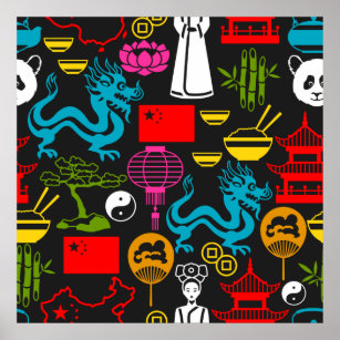 Chinese Symbols Poster