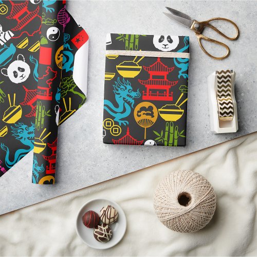 Chinese Symbols Wrapping Paper