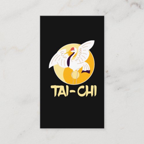 Chinese Tai Chi Yin Yang Crane Animal Sun Business Card