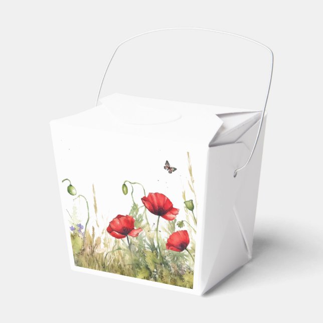 Chinese Take Out - Red Poppy CT001 Favor Boxes (Front Side)