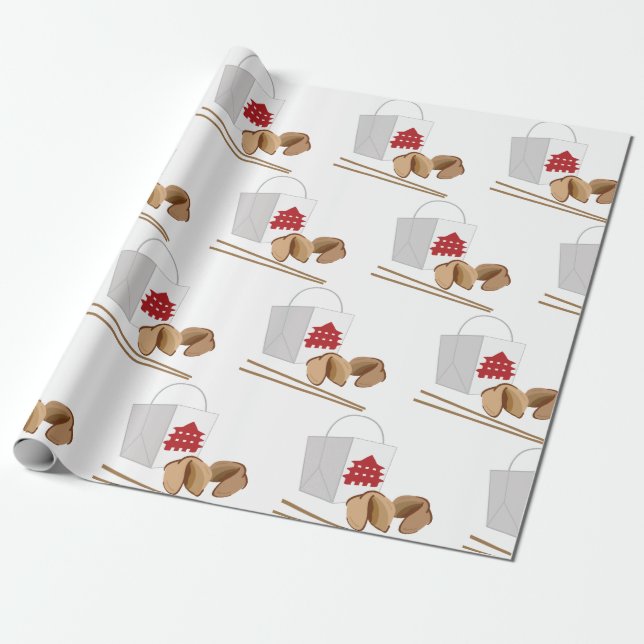 Chinese Take Out Wrapping Paper (Unrolled)