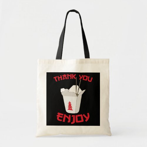 Chinese Takeout Food Thank You Box Chef Asian Tote Bag