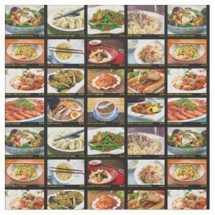 Chinese Takeout Restaurant Photo Menu Board  Fabric