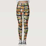 Chinese Takeout Restaurant Photo Menu Board  Leggings<br><div class="desc">There's a chance these leggings might make you hungry. That's because they're made to look like a photo menu board at a Chinese takeout restaurant with photos of Chinese food against a black background with the name of each dish and pricing information between each in yellow lettering. Perfect for anyone...</div>