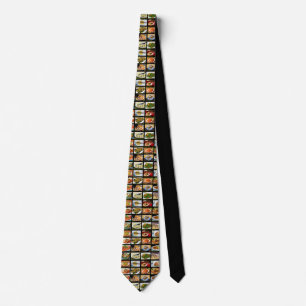 Chinese Takeout Restaurant Photo Menu Board Neck Tie