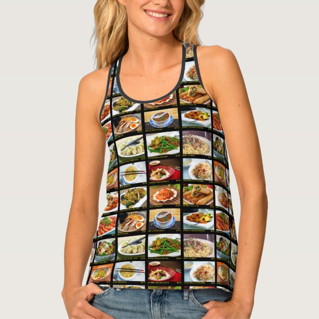 Chinese Takeout Restaurant Photo Menu Board  Tank Top (Front)