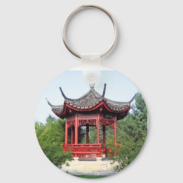Chinese Teahouse Keychain (Front)