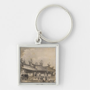 Chinese Temple, Singapore Keychain