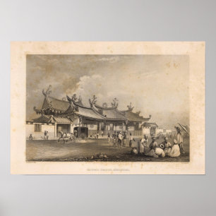 Chinese Temple, Singapore Poster