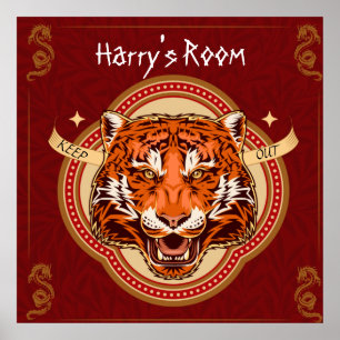 Chinese theme Tiger Editable Poster
