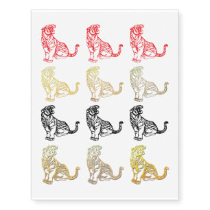 Chinese Tiger New Year Zodiac Birthday Papercut Ta Temporary Tattoos