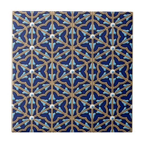 Chinese tiled floral pattern tile