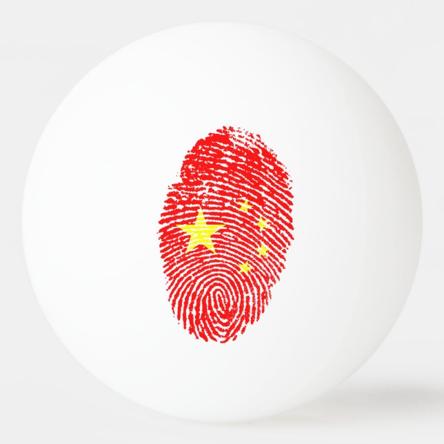 Chinese touch fingerprint flag Ping-Pong ball (Front)