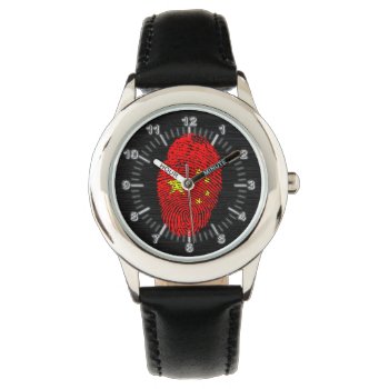 Chinese Touch Fingerprint Flag Watch by Pir1900 at Zazzle