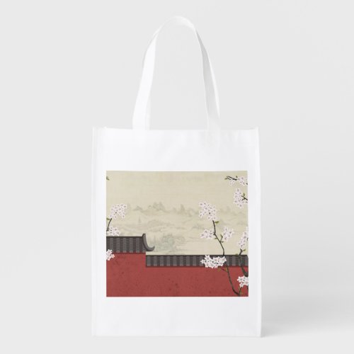 Chinese Traditional Art Asian vintage design Grocery Bag