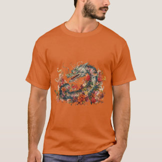 Chinese traditional beautiful dragon overflowing w T-Shirt