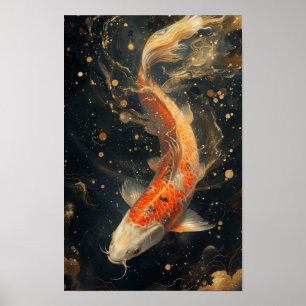 Chinese Traditional Culture Carp Jumping Poster