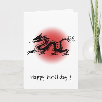 Chinese Traditional Dragon Birthday Card by pixxart at Zazzle