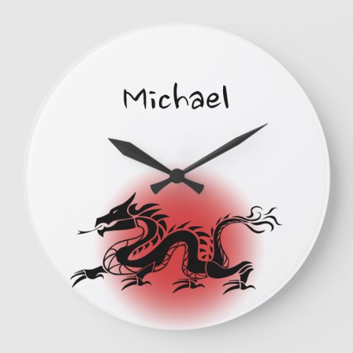 Chinese traditional dragon name large clock