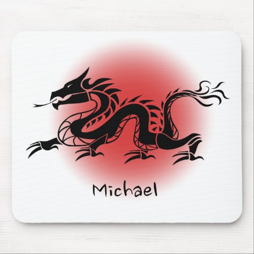 Chinese traditional dragon name mouse pad