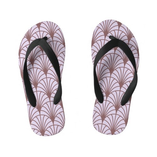 Chinese Traditional Retro Pattern Background Kids Flip Flops
