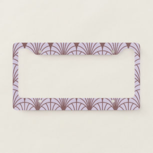 Chinese Traditional: Retro Pattern Background. License Plate Frame
