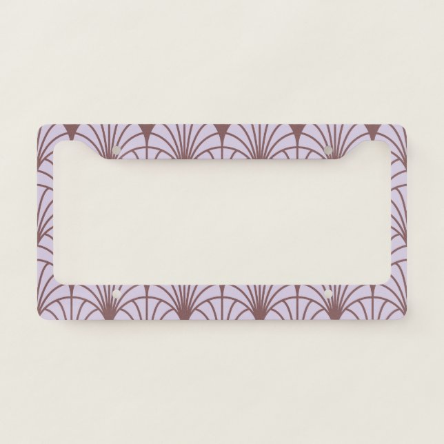 Chinese Traditional: Retro Pattern Background. License Plate Frame (Front)