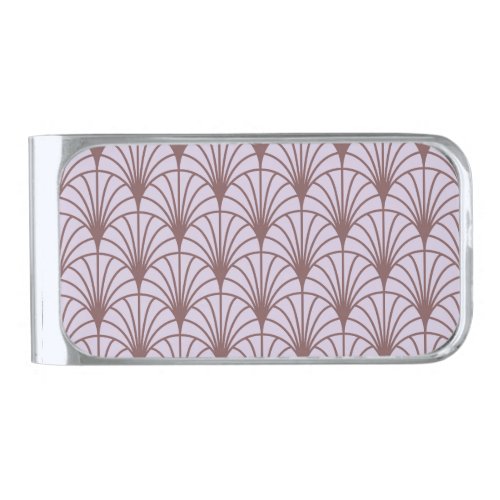 Chinese Traditional Retro Pattern Background Silver Finish Money Clip