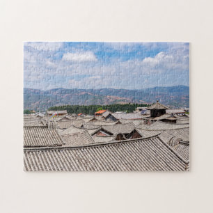 Chinese Traditional Tiled roofs, Dali,Yunnan,China Jigsaw Puzzle