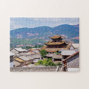 Chinese Traditional Tiled roofs, Dali,Yunnan,China Jigsaw Puzzle