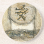 Chinese Tranquility Painting by Mauro Drink Coaster<br><div class="desc">This painting by the artist Mauro showcases a Chinese character enclosed in a circle. The word tranquility is written at the bottom of the piece. Give this print as a gift to anyone who needs a little tranquility in their lives!</div>