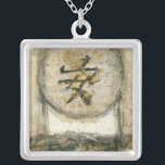 Chinese Tranquility Painting by Mauro Silver Plated Necklace<br><div class="desc">This painting by the artist Mauro showcases a Chinese character enclosed in a circle. The word tranquility is written at the bottom of the piece. Give this print as a gift to anyone who needs a little tranquility in their lives!</div>