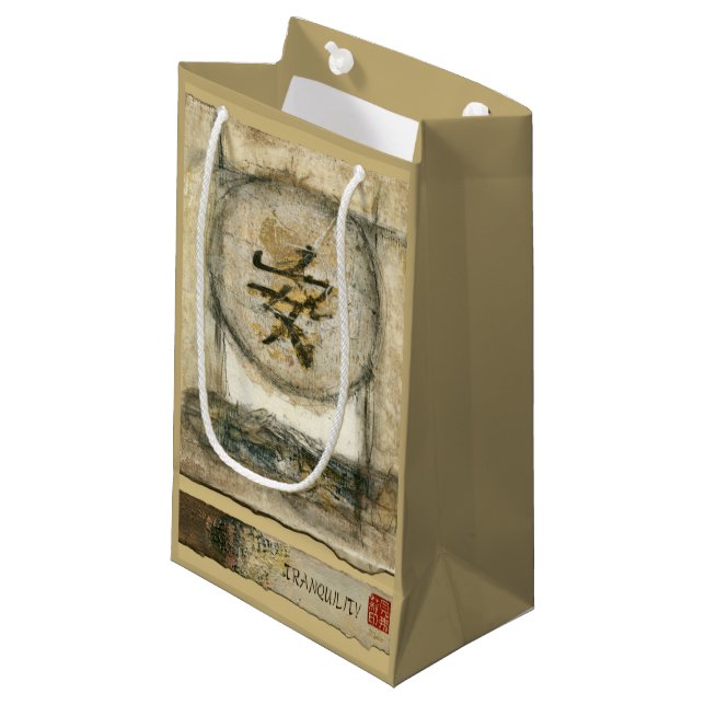 Chinese Tranquility Painting by Mauro Small Gift Bag (Front Angled)