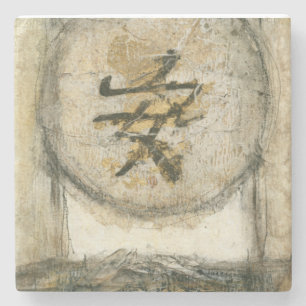 Chinese Tranquility Painting by Mauro Stone Coaster