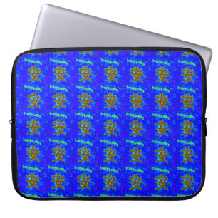 chinese tranquility symbol on blue sleeve