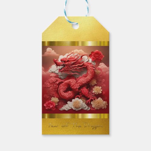 Chinese Vietnamese Dragon Year 2024 Origami GT2 Gift Tags